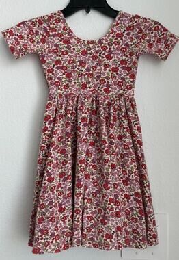 Girls Alice + Ames Cotton Short Sleeve Floral Twirl Dress Size 7